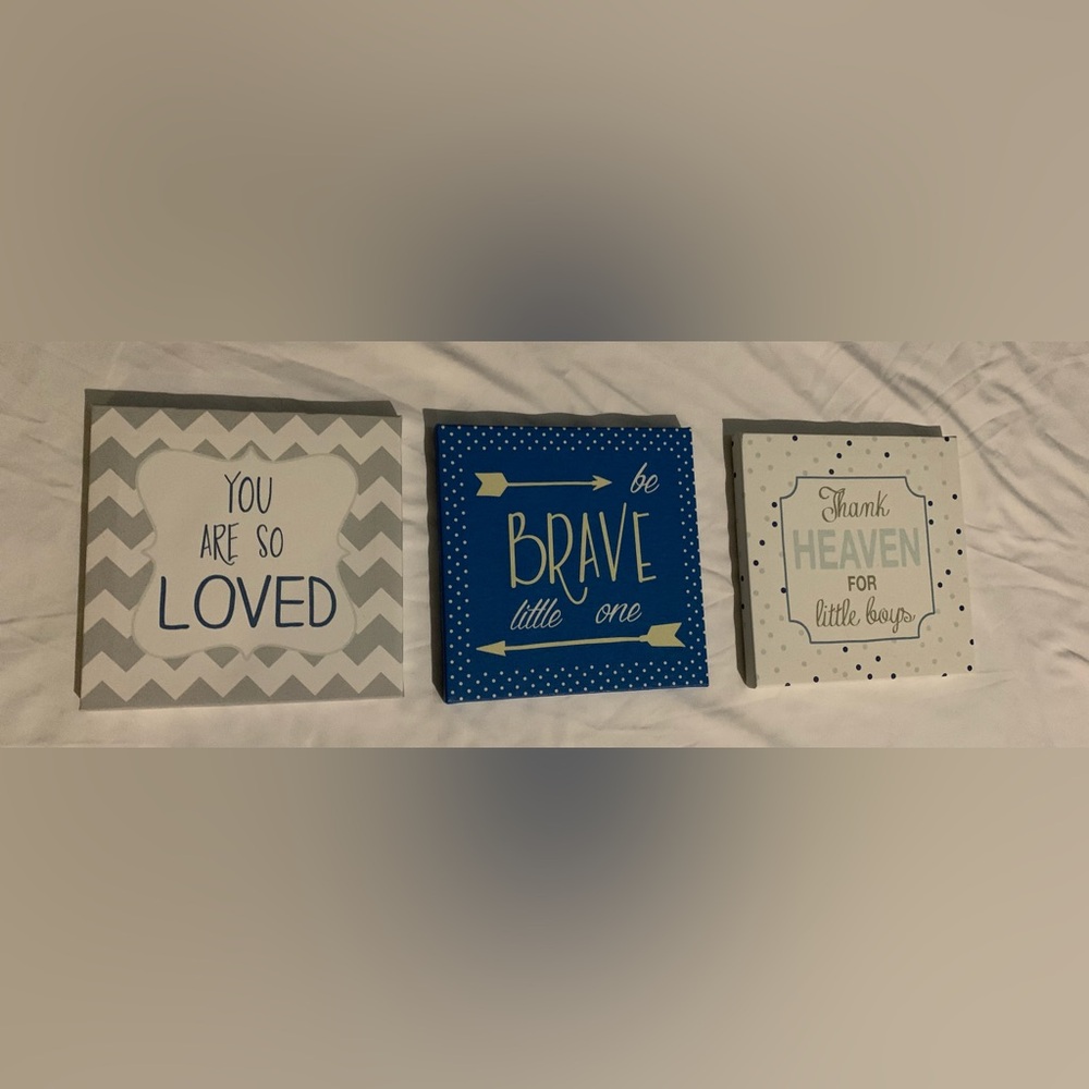 3 Canvas.Set of Inspirational Nursery Wall Art